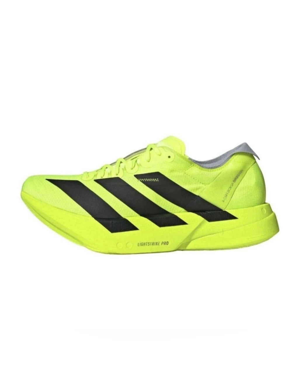 adidas women Neon Yellow Running Spike with Black Stripes